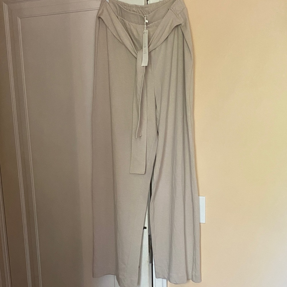 Zara Cream Wide Leg Pants